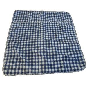 Blue Gingham Pillow Shams Standard Checked Handmade Cottage Country 24x29